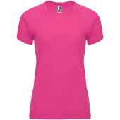 Bahrain kortärmad funktions T-shirt för dam - Pink Fluor - S