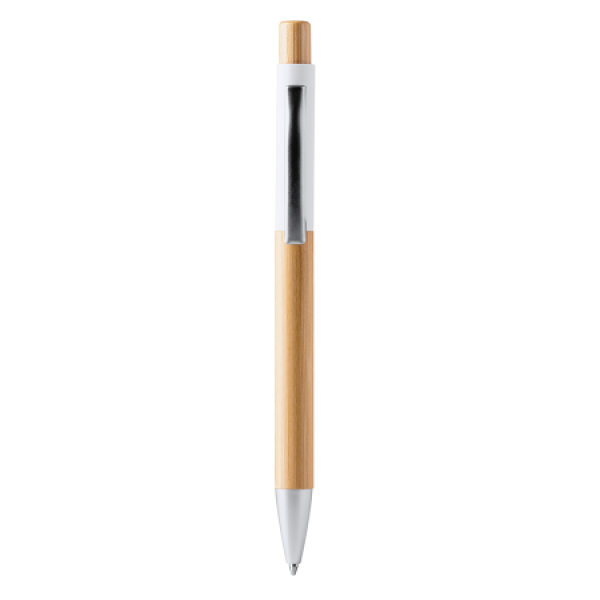 OSIRIS, Balpen van bamboe met soft-touch detail - wit OSIRIS, Balpen van bamboe met soft-touch detail - wit