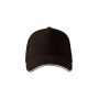 Cap unisex Sandwich 6P coffee adjustable