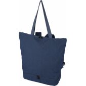Gerecyclede polycotton (330 gsm) totepack Osric blauw