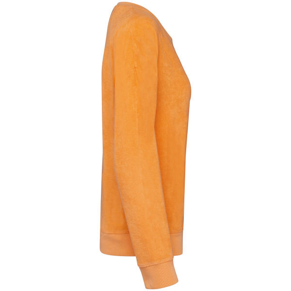 Sweat-shirt écoresponsable en éponge femme Apricot XS Sweat-shirt écoresponsable en éponge femme Apricot XS