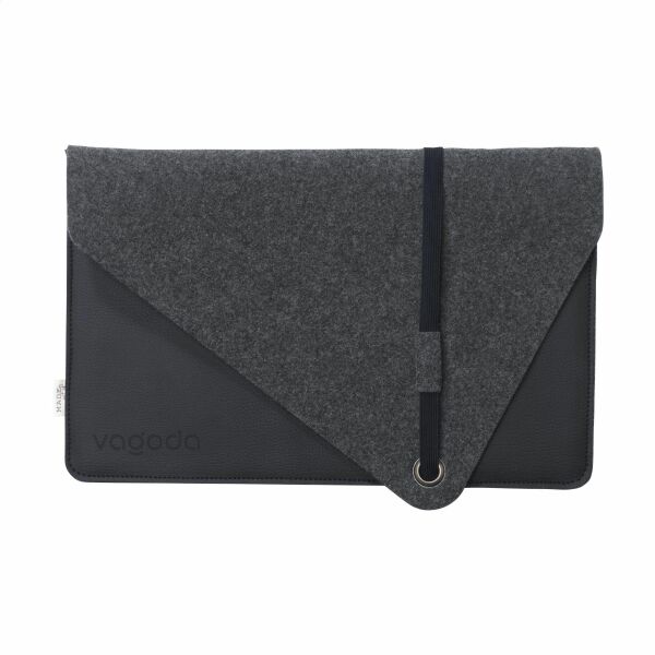 Recycled Felt & Apple Leather Laptop Sleeve 15/16" Recycled Felt & Apple Leather Laptop Sleeve 15/16"