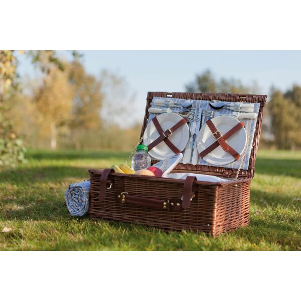 MADISON PARK - Picknickmand beige, blauw, bruin MADISON PARK - Picknickmand beige, blauw, bruin