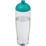 H2O Active® Tempo 700 ml bidon met koepeldeksel - Transparant/Aqua blauw