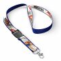Afneembare polyester keycord met gesublimeerde satijnen overlay
