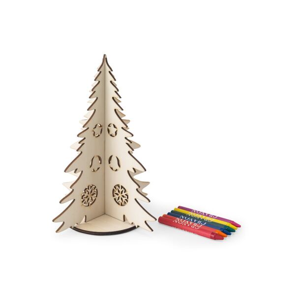 PINERY. Inklapbare houten kerstboom om te kleuren