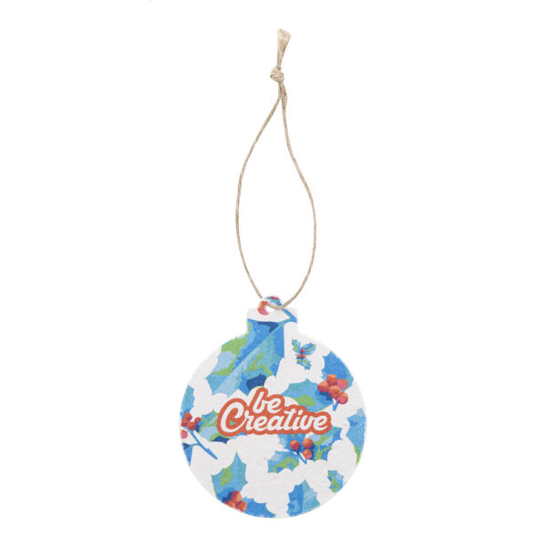 CreaJul Seed - aangepast kerstboom ornament van zaadpapier, rond