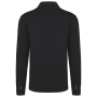 Ecologisch verwassen herenoverhemd in geborsteld fleece Washed black S