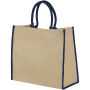 Harry jute draagtas met gekleurde accenten 25L - Naturel/Navy Harry jute draagtas met gekleurde accenten 25L - Naturel/Navy