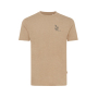 Iqoniq Manuel recycled cotton t-shirt undyed, heather brown