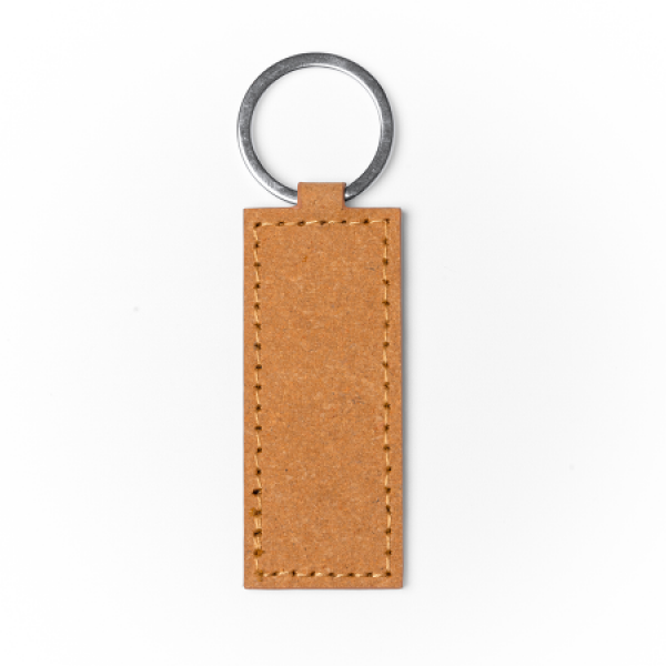 LUXOR Sleutelhanger rechthoek gerecycled leer