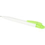 Thalaasa balpen van ocean bound plastic (zwarte inkt) - Transparant groen/Wit