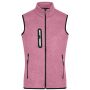 Ladies' Knitted Fleece Vest pink melange/off white S Ladies' Knitted Fleece Vest pink melange/off white S