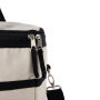 VINGA Volonne AWARE™ recycled canvas koeltas, gebroken wit, zwart