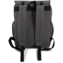 Rugzak van canvas met klep Washed Dark Grey One Size