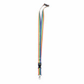 BOWYARD - Regenboog RPET sleutelkoord - Multicolour