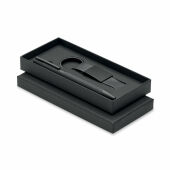 ESCRI SET - Balpen en sleutelhangerset PU - Zwart