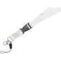 Sagan lanyard met afneembare gesp en telefoonhouder - Wit