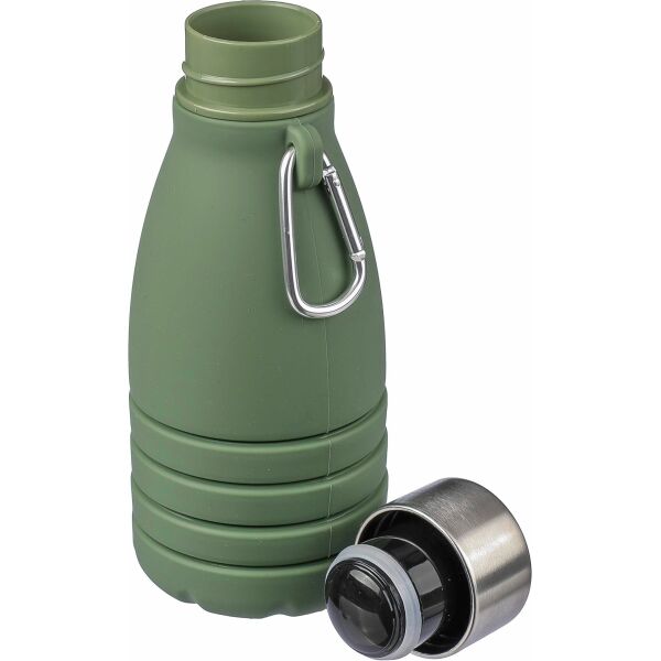 Siliconen opvouwbare drinkfles Erin 550 ml zwart Siliconen opvouwbare drinkfles Erin 550 ml zwart