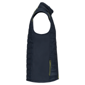 Bodywarmer Day To Day in twee stoffen Navy / Fluorescent Yellow 4XL