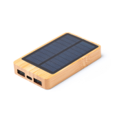 BERKEL Powerbank Solare van bamboe, 5.000mAh - ecru