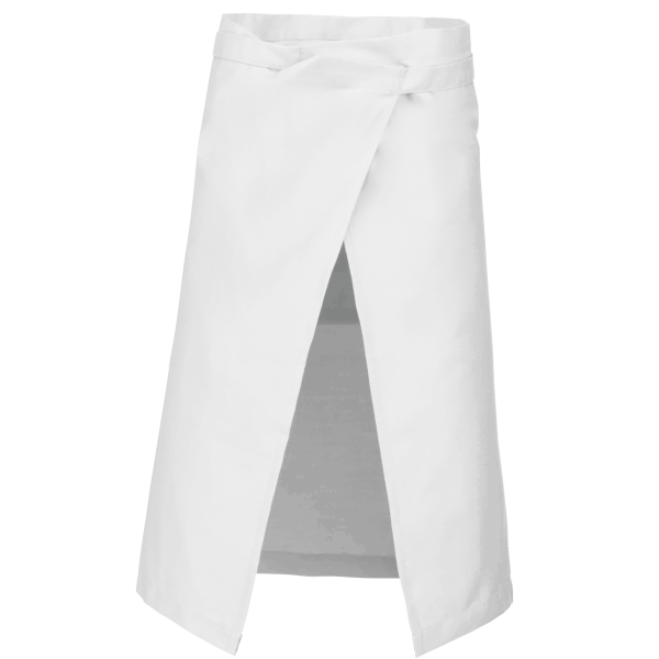 Polykatoen lang schort White One Size Polykatoen lang schort White One Size