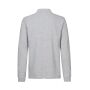 Poloshirt met lange mouw | stretch - Grijs gemêleerd, XS