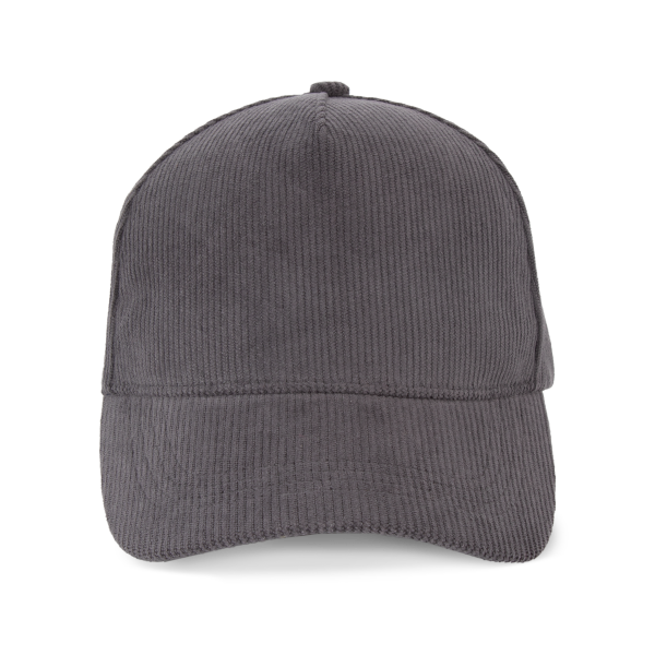 Ribfluwelen pet met 5 panelen Shadow One Size Ribfluwelen pet met 5 panelen Shadow One Size