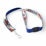 Polyester keycord met gesublimeerde satijnen overlay