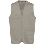 Gilet polykatoen multizakken Beige XS