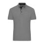Men's Plain Polo light-melange/black M