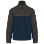 Tweekleurig ecologisch uniseks fleecevest Navy / Dark Grey 5XL