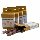 Roze strik paperclip in blisterverpakking