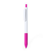 Spike balpen met gekleurde grip blauwe inkt goedkoop - roze