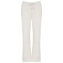 Ecologische wijde joggingbroek voor dames in French Terry Ivory L