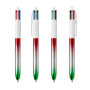BIC® 4 Colours® Flags Collection + lanyard 4 C. Flags Collection BP LP Red/Silver/Green