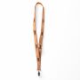 Zeefdruk lanyard van kurk en polyester Zeefdruk lanyard van kurk en polyester