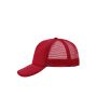 5 Panel Polyester Mesh Cap red one size