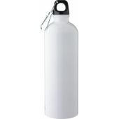 Gerecyclede roestvrijstalen enkelwandige fles (750 ml) Emeric wit