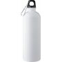Gerecyclede roestvrijstalen enkelwandige fles (750 ml) Emeric wit