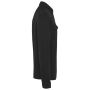 Ecologisch verwassen herenoverhemd in geborsteld fleece washed black S