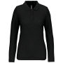 Damespolo lange mouwen Black 3XL