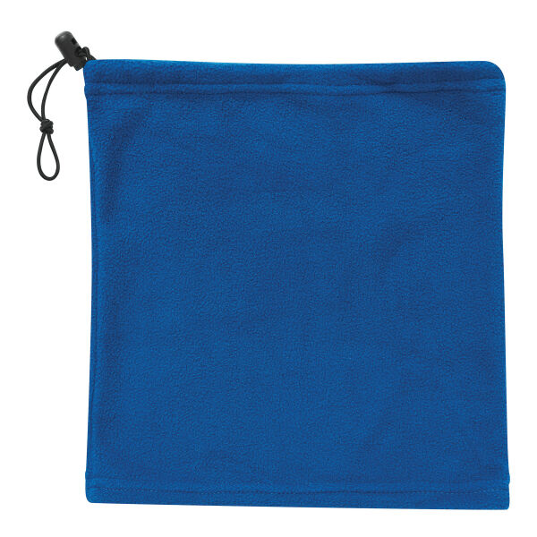 VARIOUS - Muts/ sjaalcombinatie van fleece petrol VARIOUS - Muts/ sjaalcombinatie van fleece petrol