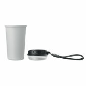 NAKANO - Gerecycled stalen beker 400ml - Wit