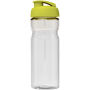 H2O Active® Base 650 ml sportfles met flipcapdeksel - Transparant/Lime
