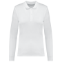 Bio180 piqué damespolo lange mouwen White XS