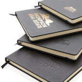 A5 standaard hardcover PU notitieboek, zwart