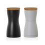 AdHoc Twin zout- en pepermolen set, zwart, wit