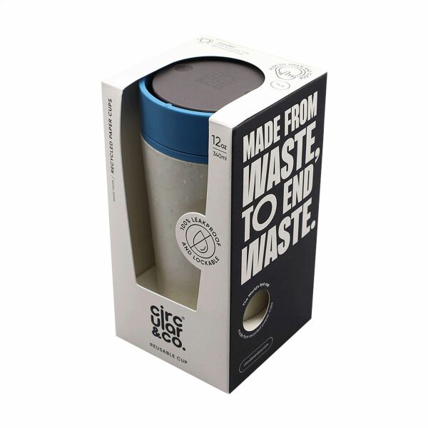 Circular&Co Recycled Coffee Cup 340 ml Kaffeebecher - weiß/blau Circular&Co Recycled Coffee Cup 340 ml Kaffeebecher - weiß/blau