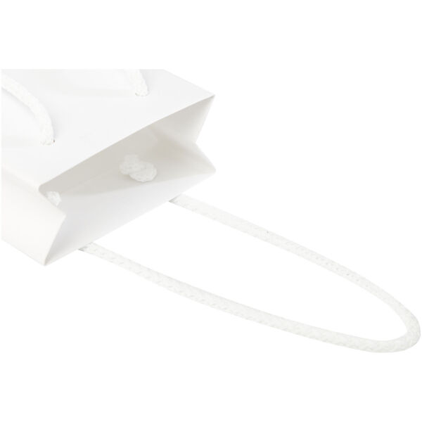 Handmade 170 g/m2 integra paper bag with plastic handles - small - White